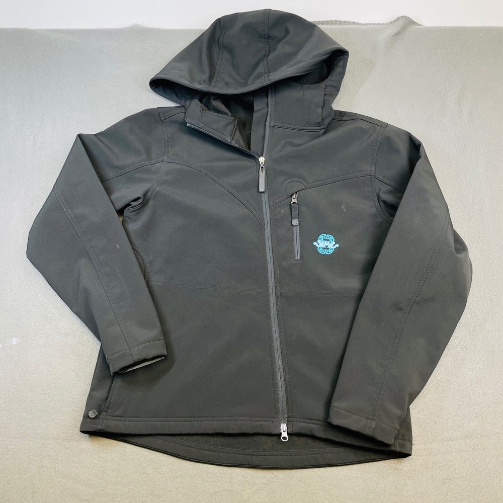 Sims Women‎ Jacket Black Polyester Large Softshell Hooded Snowboard gorpcore